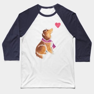 Watercolour Shetland Sheepdog Baseball T-Shirt